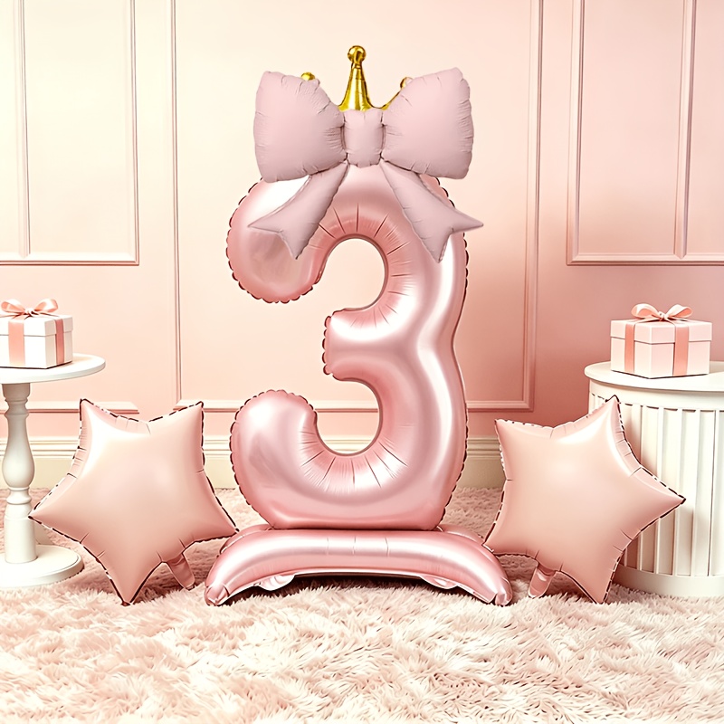 Lighting Decor Photos - Palloncini 3D rosa di lusso leggero