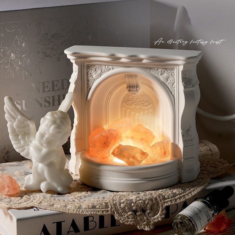 Himalayan Salt Lamp - Lampada Notturna Vintage per Casa, Scrivania,