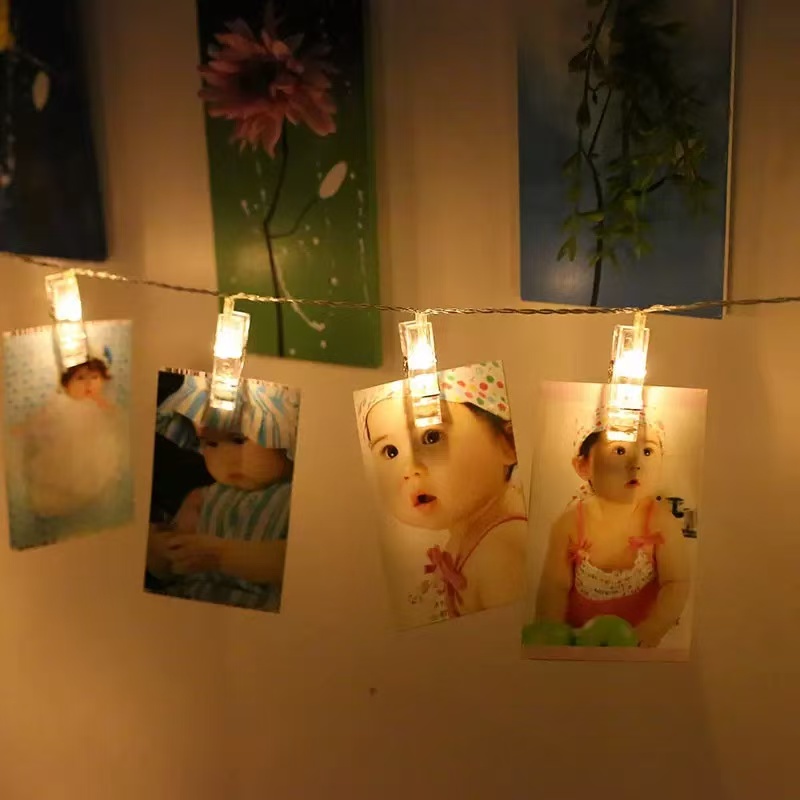 Lighting Decor Photos - Luci a Filo con Clip Portafoto